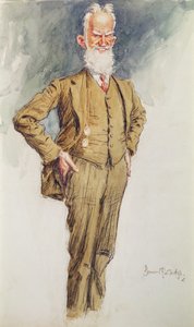Porträt von George Bernard Shaw, um 1925 von Bernard John Partridge