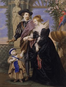 Kopie nach Rubens, seine Frau Helena Fourment 1614-1673 und ihr Sohn Frans 1633-1678