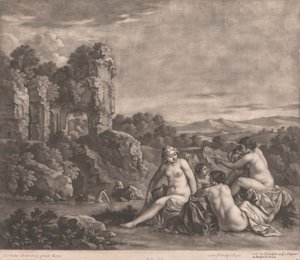 Nymphen beim Baden von Bernard Lens