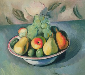 Ein Stillleben mit Obst in einer Schale