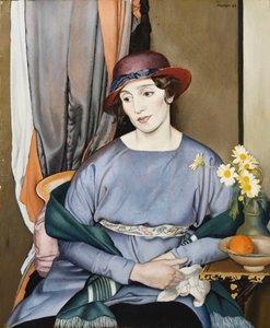 Dame mit Hut, die Frau des Künstlers