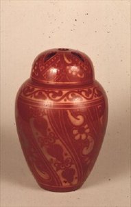 Potpourri und Deckel in Kupferlüster, um 1905-15