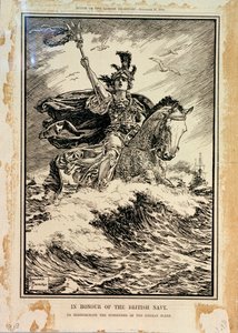 Zu Ehren der britischen Marine. Zur Erinnerung an die Kapitulation der deutschen Flotte. Titelseite von Punch, 27. November 1918