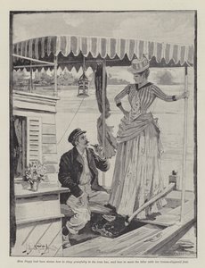 Die seltsamen Abenteuer eines Hausboots, von William Black von Bernard Partridge