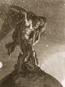 Atlas trägt den Himmel auf seinen Schultern, 1731 von Bernard Picart