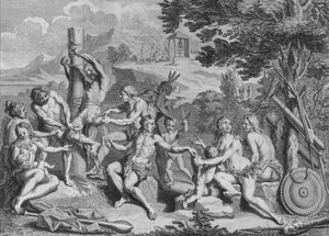 Gefangener, geopfert von den Antis, 1723