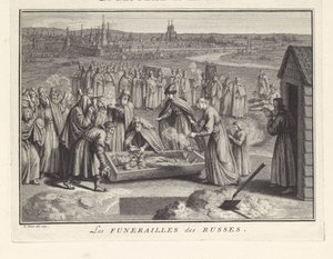 Beerdigung in Russland, 1732 von Bernard Picart