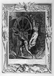 Ixion in der Unterwelt am Rad, 1733 von Bernard Picart