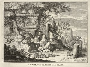 Magiciens et Sorciers de la Chine, aus Cérémonies et Coutumes Religieuses de tous les Peuples du Monde, veröffentlicht 1736