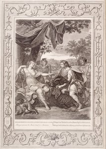 Meleager präsentiert Atalanta den Kopf des Ebers, 1731 von Bernard Picart