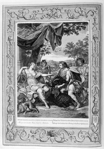 Meleager präsentiert Atalanta den Eberkopf, 1733 von Bernard Picart