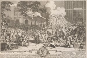Monument ter herinnering aan de dwaasheid van het jaar 1720 von Bernard Picart