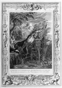 Pan jagt Syrinx (Gravur) von Bernard Picart