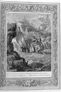 Durchfahrt der Argonauten durch die Symplegaden, Hellespont, 1733 von Bernard Picart