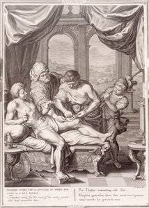 Telephus geheilt durch den Rost desselben Speers, der ihn verwundet hat, 1731