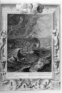 Die Dioskuren Castor und Pollux schützen ein Schiff, 1733 von Bernard Picart