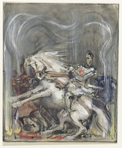 Reiter auf steigendem Pferd von Bernard Willem Wierink