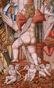 Flandrischer Wandteppich. Serie Die Ehren; Adel. Vierter Wandteppich in der Serie. Modellzeichner aus dem Kreis von Bernard van Orley und Jan Gossaert. Herstellung Pieter van Aelst, Brüssel. Ca. 1550. von Bernard van Orley
