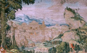 Fall auf dem Weg nach Golgatha (Serie Die Passion Christi) von Bernard van Orley