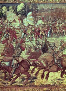 Die Schlacht von Pavia (Detail) von Bernard van Orley