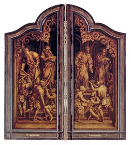 Das Jüngste Gericht und die sieben Werke der Barmherzigkeit, geschlossen von Bernard van Orley