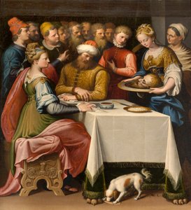 Kapelle Unserer Lieben Frau vom Volk, Zweites nördliches Joch, Festmahl des Herodes 1569 von Bernardino Campi