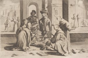 Episode 25: In Rom heilt der heilige Bernardino einen kranken jungen Mann, Episode 26: Heiliger Bern... (1610-39)