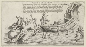 Triumphwagen des Sieneser Bezirks Onda (Triumphwagen für ein Festival in Siena 1632) von Bernardino Capitelli