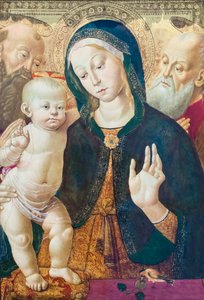 Die Jungfrau und das Kind mit zwei Heiligen, um 1500 von Bernardino Fungai