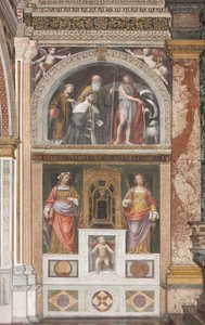 Alessandro Bentivoglio mit Heiligen und darunter Heilige Rosa und Heilige Justina (Detail)