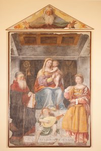 Madonna und Kind, St. Antonius der Große, St. Barbara und Musikerengel