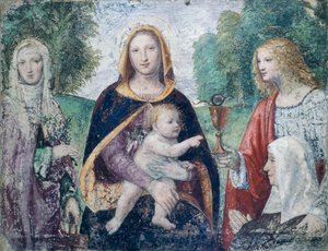 Madonna mit Kind und Heiligen von Bernardino Luini