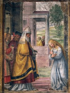Maria verabschiedet sich im Tempel
