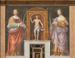 Heilige Apollonia und Heilige Lucia, ca. 1522-25 (Detail) von Bernardino Luini