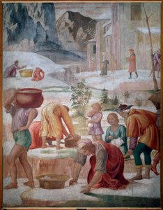 Das Sammeln von Manna, Israeliten in der Wüste von Bernardino Luini