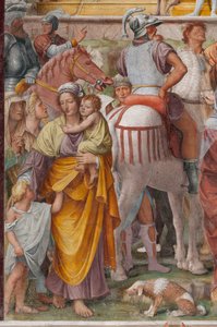 Frau und Kinder (Detail) von Bernardino Luini