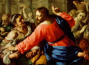 Christus reinigt den Tempel, ca. 1655 von Bernardino Mei