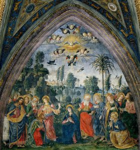 Der Abstieg des Heiligen Geistes Pfingsten, 1492-1495 von Bernardino Pinturicchio