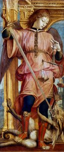 Erzengel Michael kämpft mit einem Drachen, ca. 1484-1526 von Bernardino Zenale