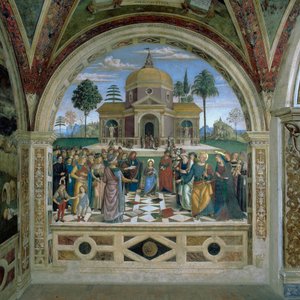 Diskussion im Tempel von Bernardino di Betto Pinturicchio