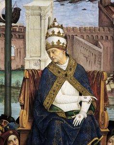 Pius II. kommt in Ancona an, um den Kreuzzug zu beschleunigen (Detail)