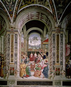 Papst Pius II. (1405-64) leitet den Reichstag von Mantua im Jahr 1459 von Bernardino di Betto Pinturicchio