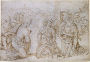 Die Anbetung der Hirten von Bernardino di Betto Pinturicchio