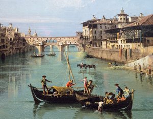 Arno und Ponte Vecchio in Florenz