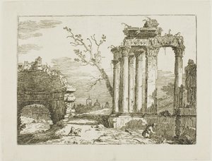 Landschaft mit Ruinen