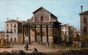 Rom - Der Tempel des Antoninus und Faustina im Forum, ca. 1742-43