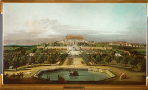 Schloss Schlosshof vom Garten aus gesehen von Bernardo Bellotto