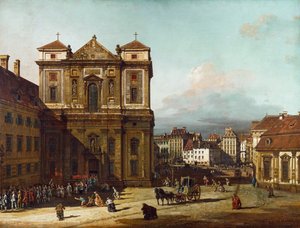 Die Freyung in Wien, vom Nordwesten, zwischen 1758 und 1761