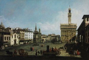 Die Piazza della Signoria in Florenz, 1742