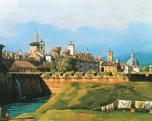 Blick auf Turin von der Seite des Königlichen Gartens von Bernardo Bellotto